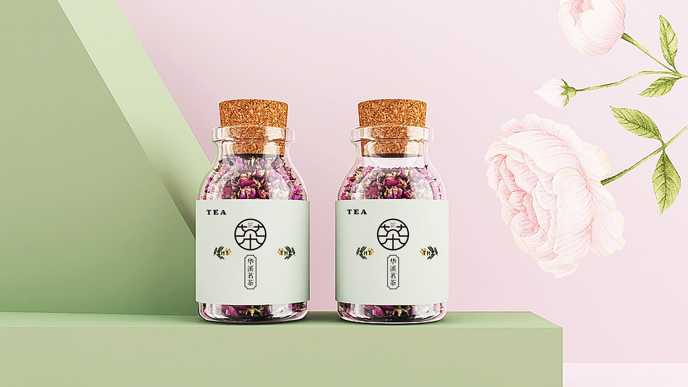华溪茗搽品牌LOGO设计图1