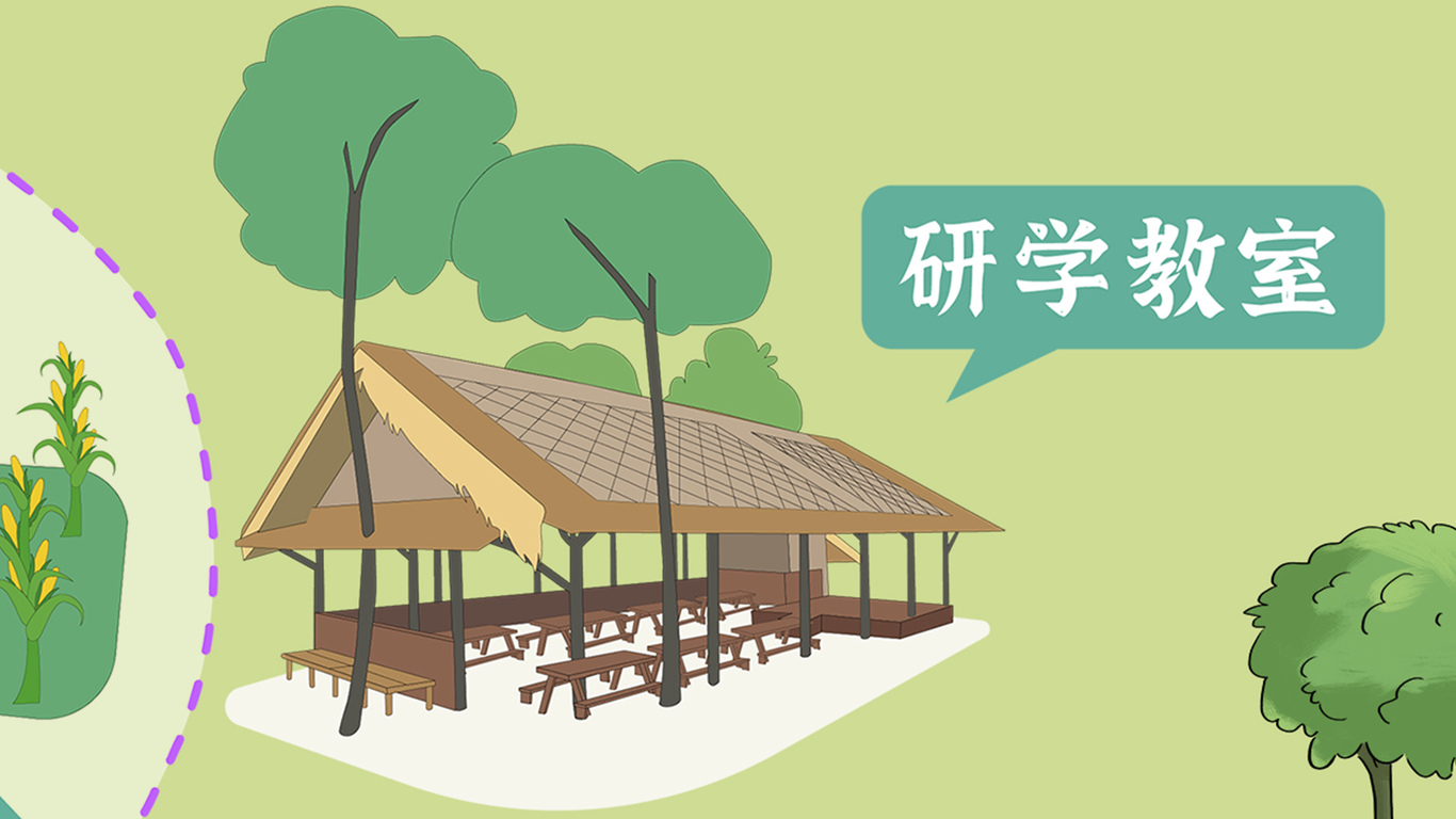 手绘地图设计—丘田间研学基地图5