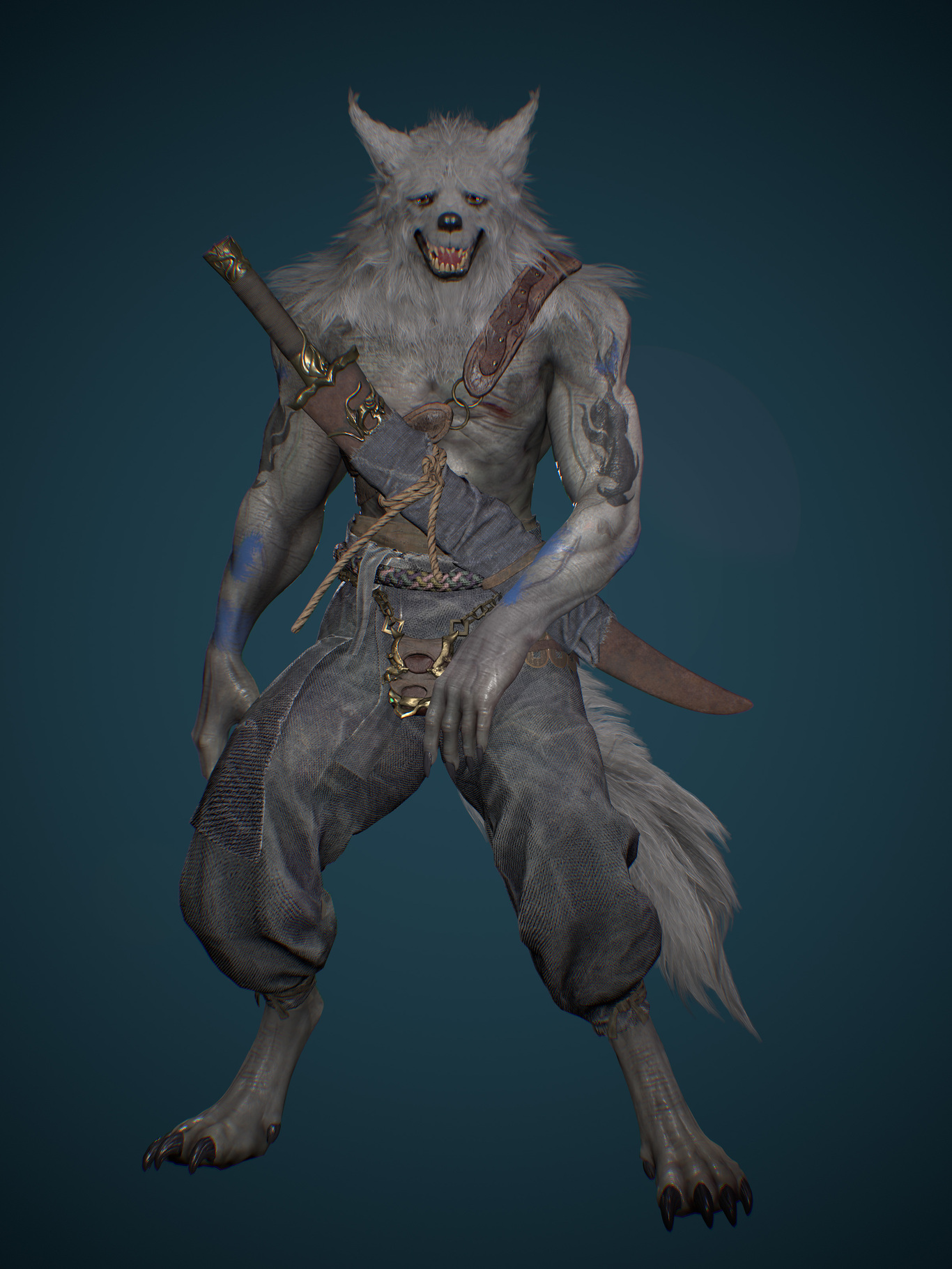 白狼刀兵，仙与龙图0