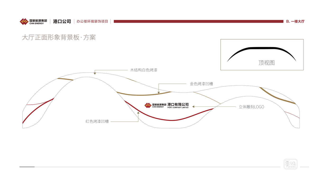 国能集团港口公司-办公楼文化环境装饰设计(一层大厅)图8