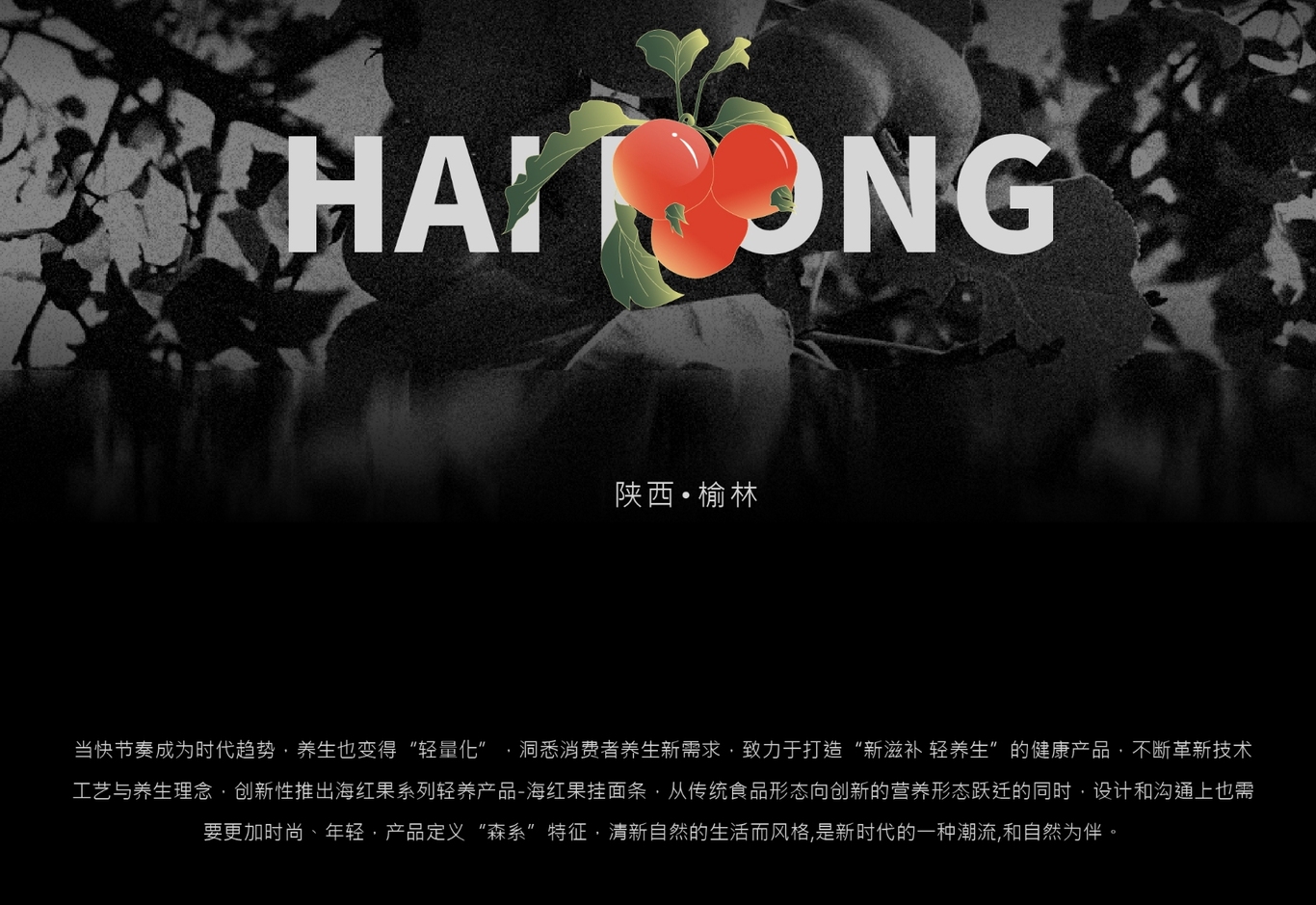 陕西榆林府谷县海红果挂面包装设计图0