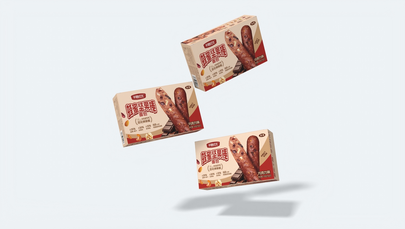 半糖时光 蜂蜜坚果棒包装设计图14