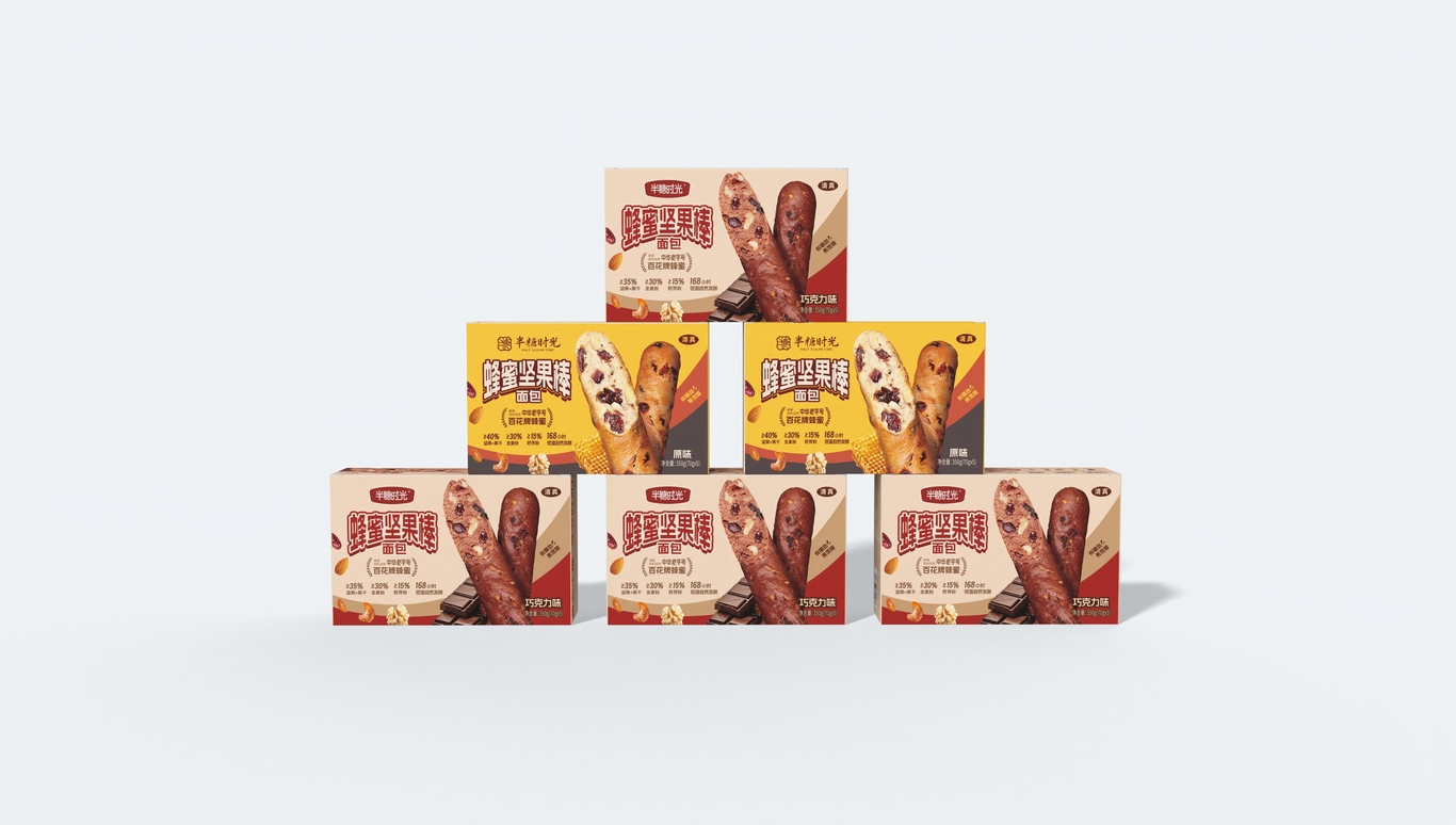 半糖时光 蜂蜜坚果棒包装设计图17