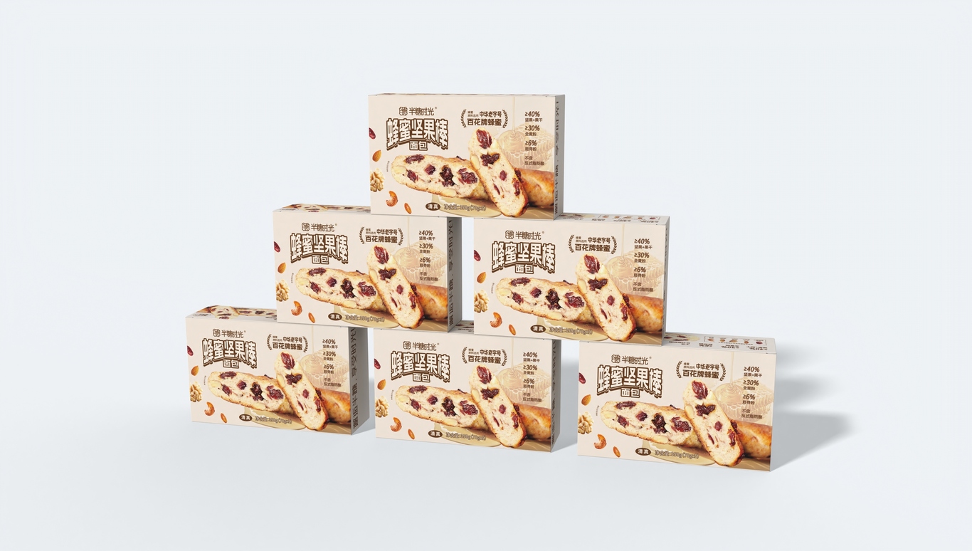 半糖时光 蜂蜜坚果棒包装设计图4