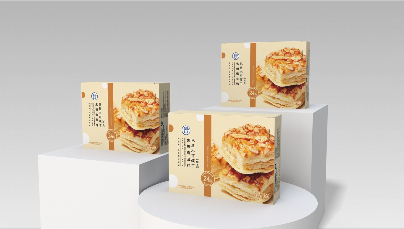 盒马 巴旦木可颂丁包装设计图0