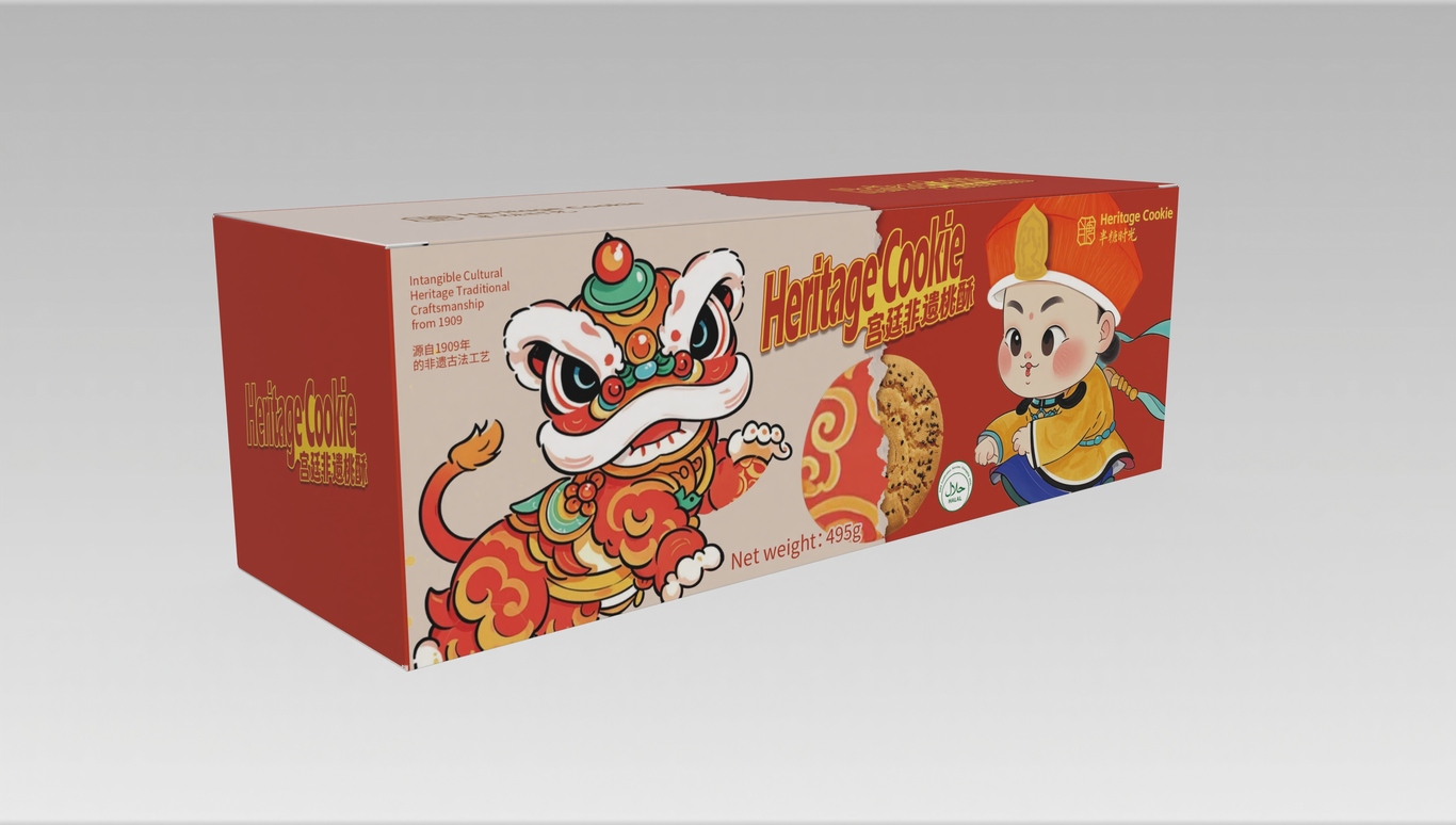 宫廷非遗桃酥出口马来西亚包装图8