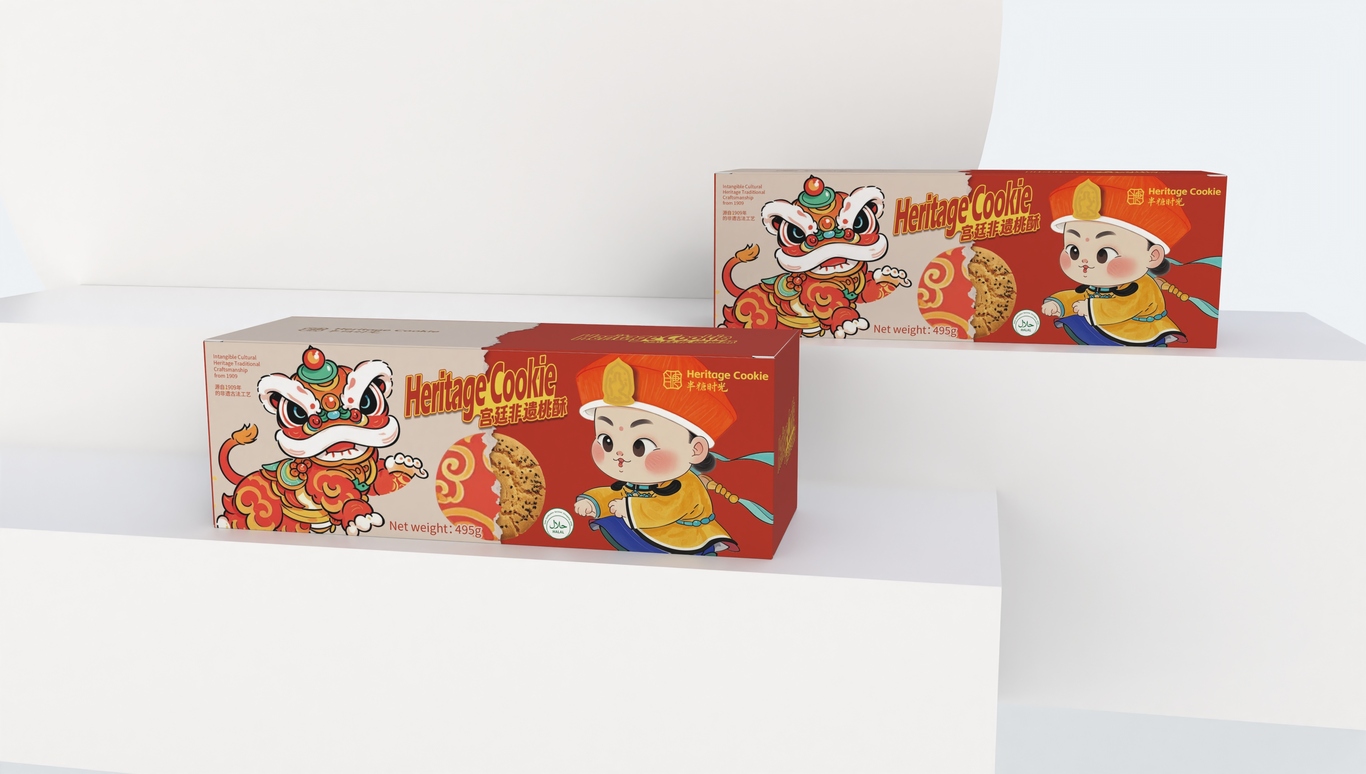 宫廷非遗桃酥出口马来西亚包装图9