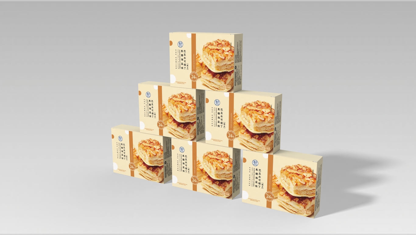 盒马 巴旦木可颂丁包装设计图1