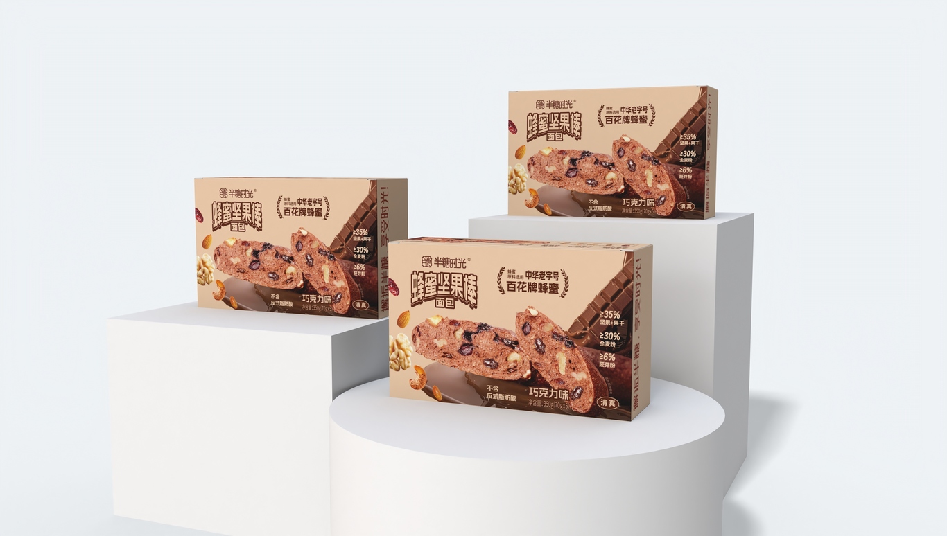 半糖时光 蜂蜜坚果棒包装设计图8