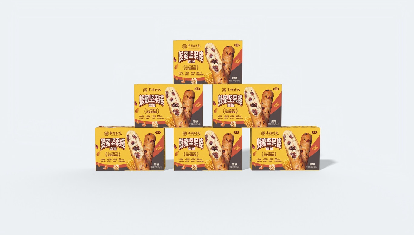 半糖时光 蜂蜜坚果棒包装设计图12