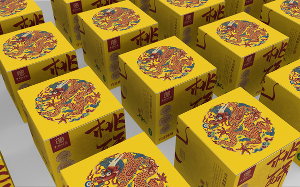 半糖時光 桃酥宮廷風格小方盒包裝設計
