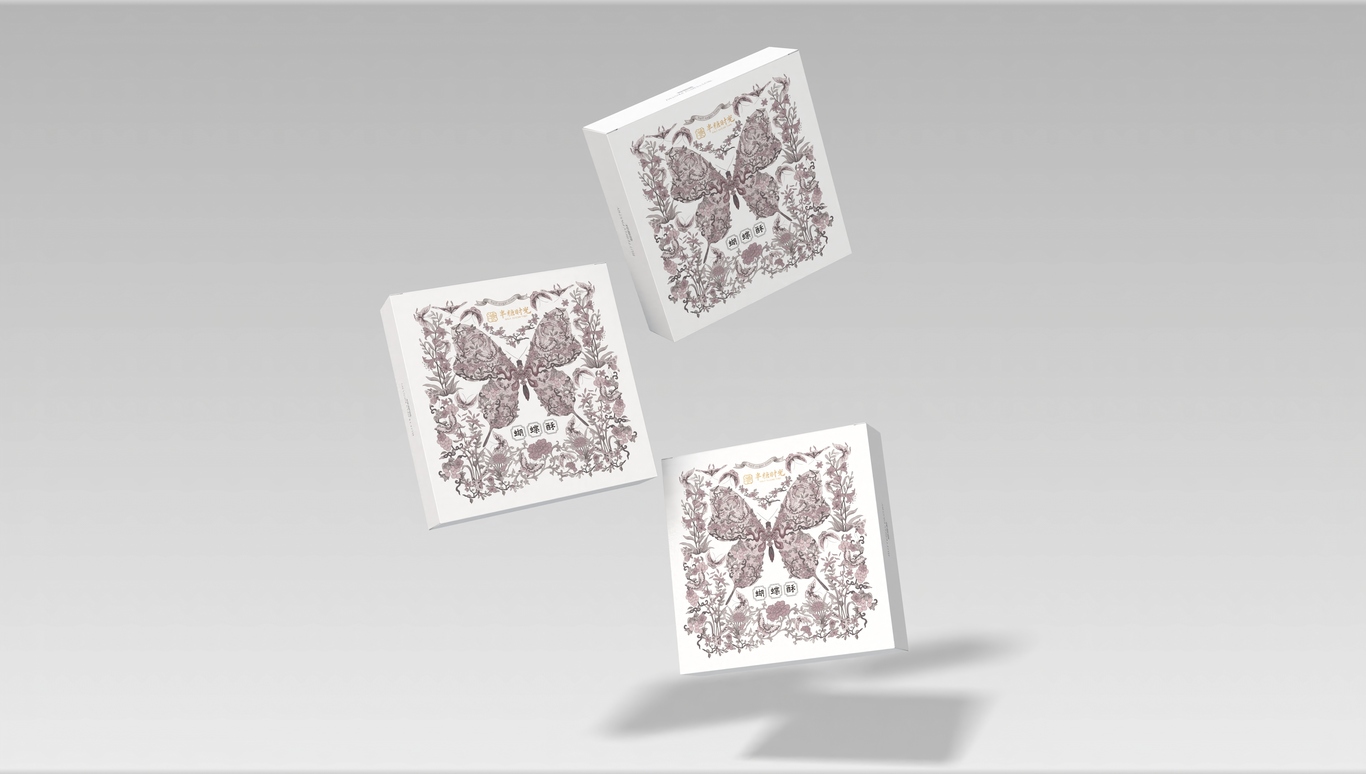 蝴蝶酥包装设计图0