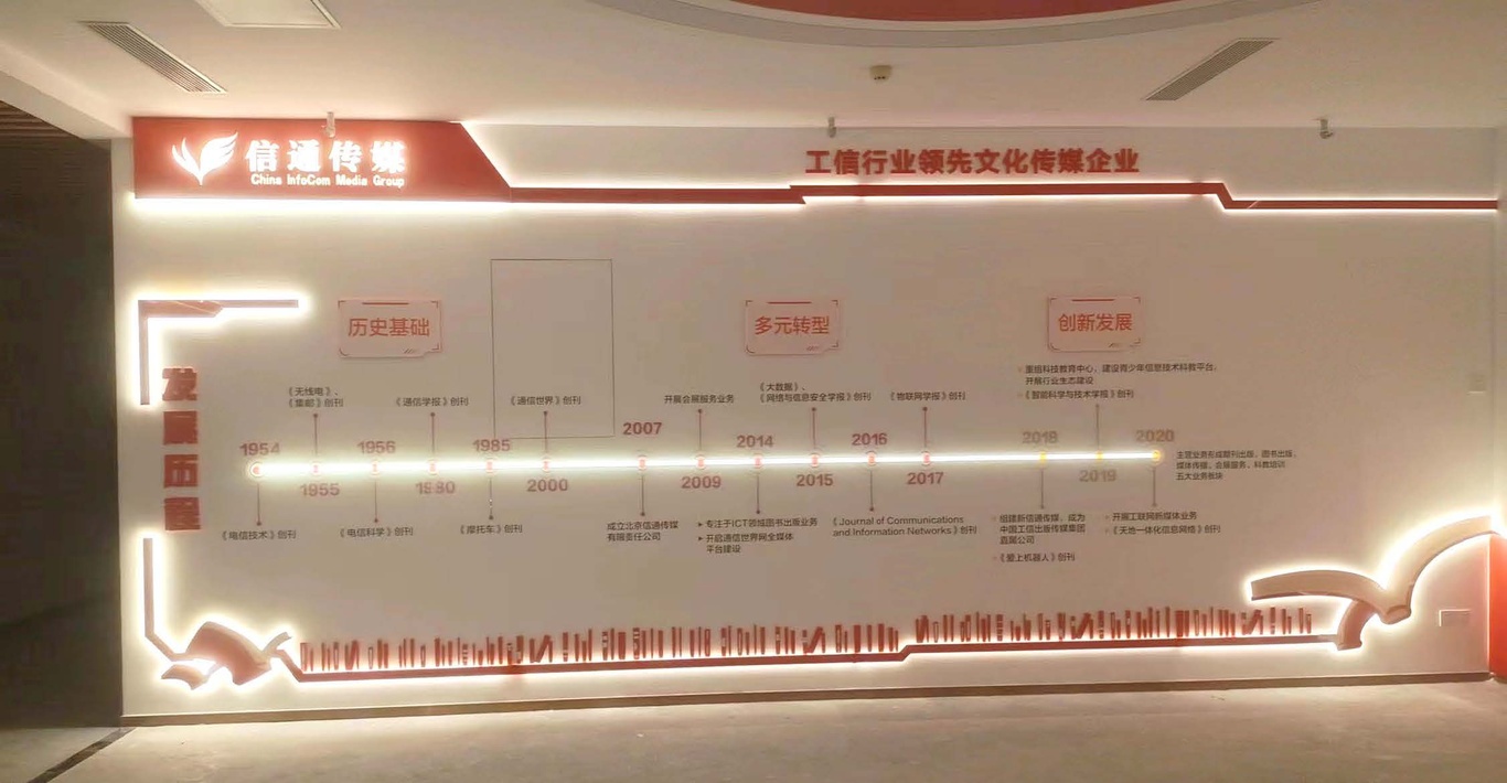 北京信通傳媒文化墻設計與施工落地圖7