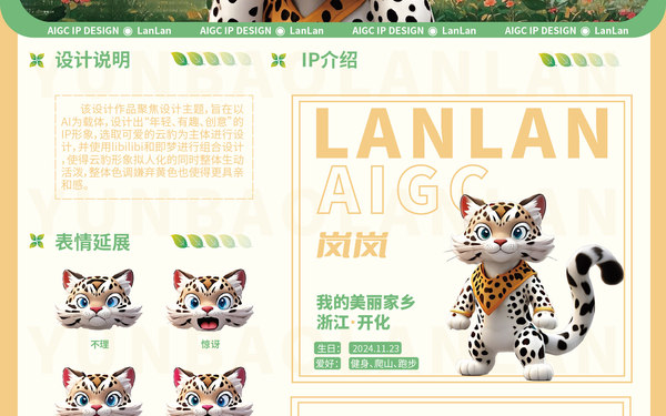 云豹“岚岚”IP形象设计