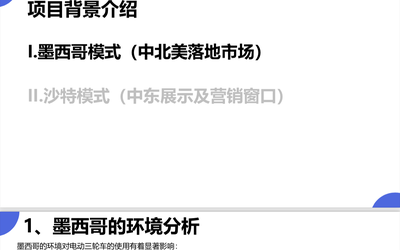 沙特墨西哥海外市場調(diào)查