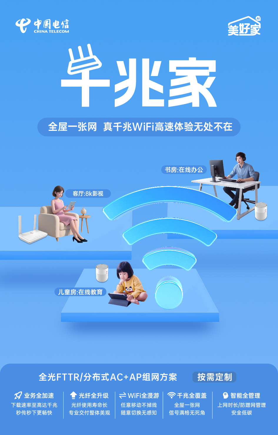 电信美好家主视觉设计图1