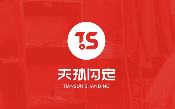 天孫閃定服裝定制企業LOGO設計案例
