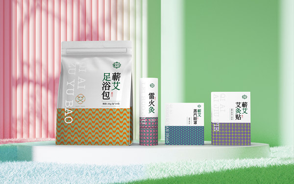 领艾堂雷火灸及灸贴类包装设计