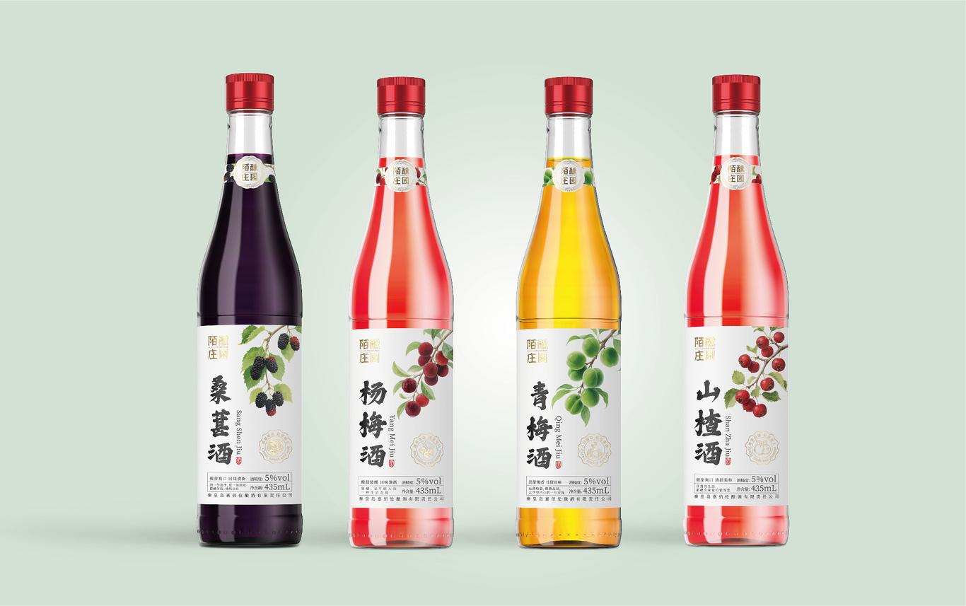 陌醺庄园水果酒包装标签设计图15