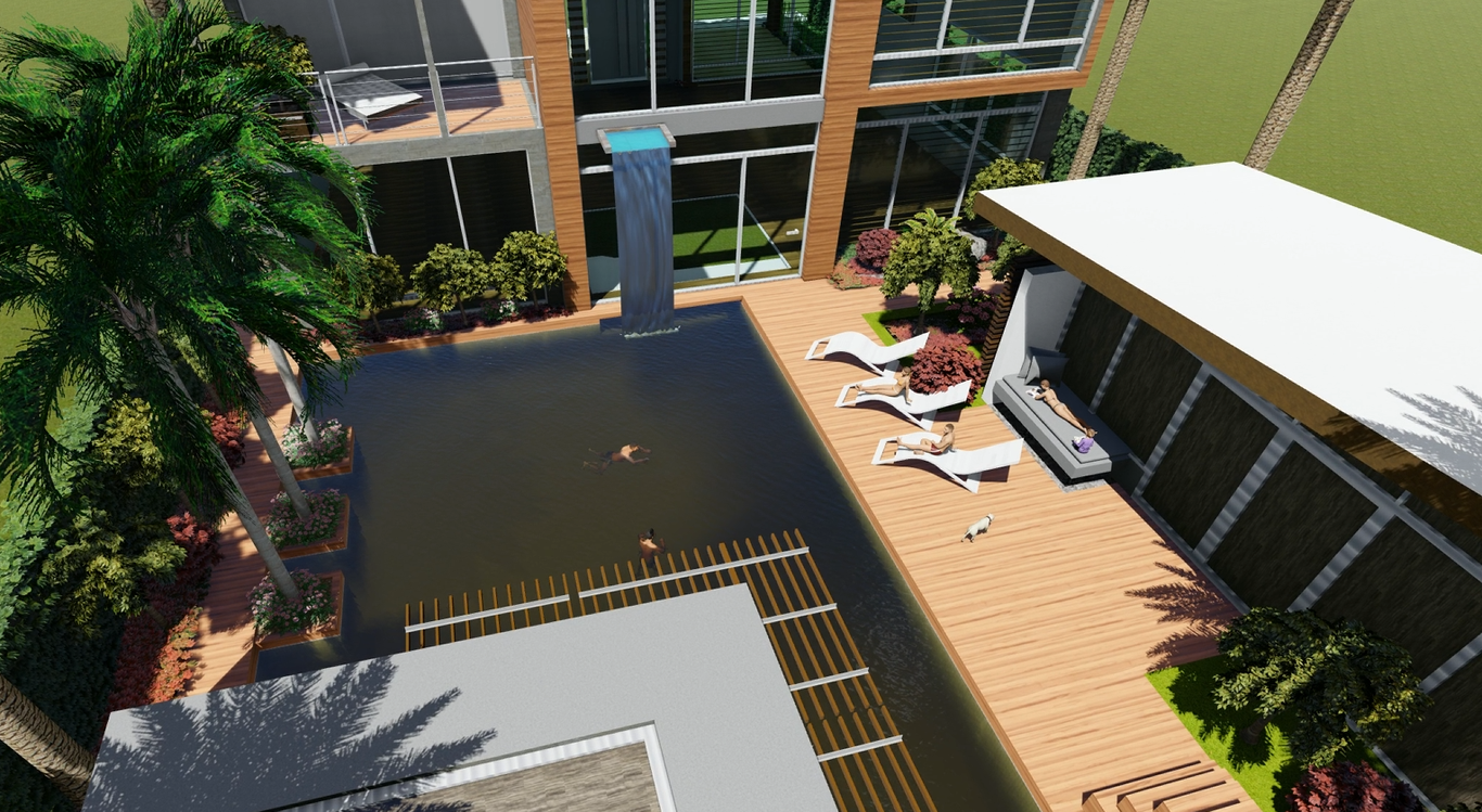 别墅花园成品动画图0