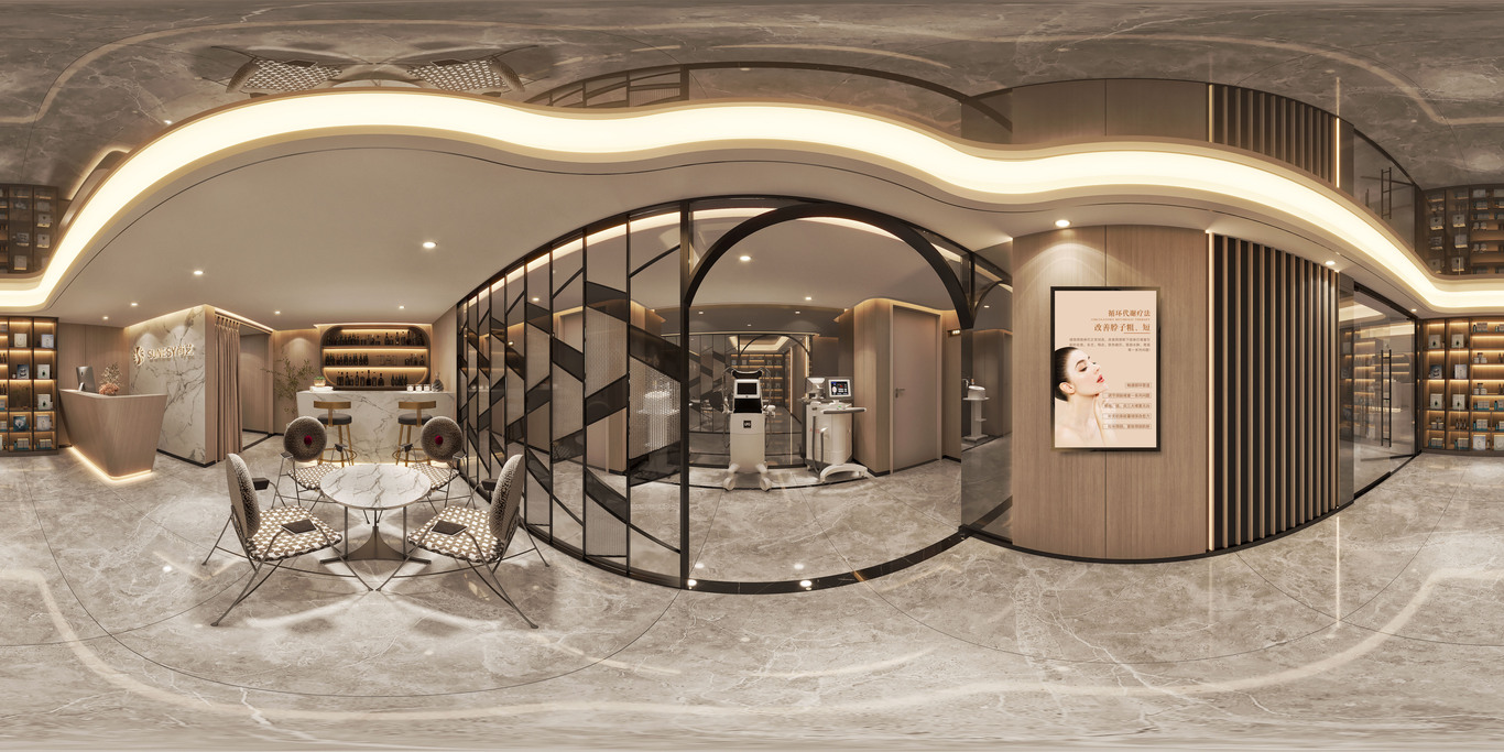 爱特禧创美业公司旗下几个品牌的案例及尚艺美容美发连锁的一些空间设计图46