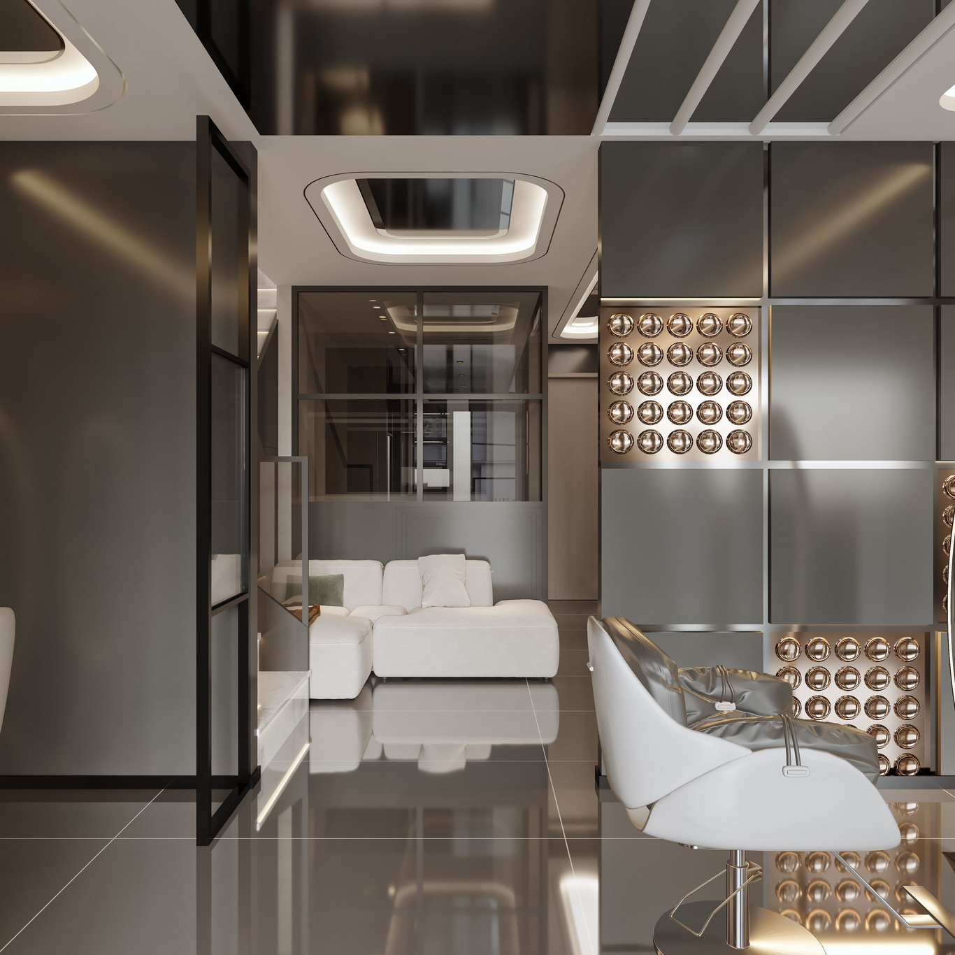 爱特禧创美业公司旗下几个品牌的案例及尚艺美容美发连锁的一些空间设计图36