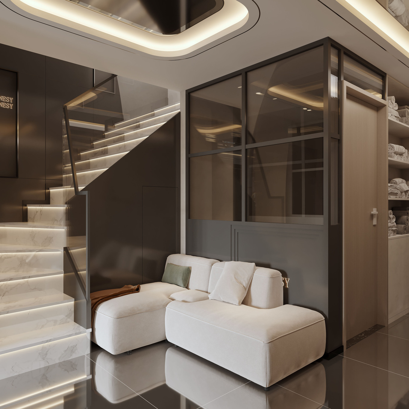 爱特禧创美业公司旗下几个品牌的案例及尚艺美容美发连锁的一些空间设计图37