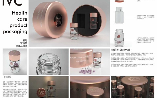 雙層可旋轉保健品包裝