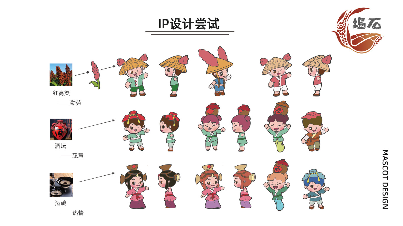 坞石高粱酒品牌吉祥物设计图3