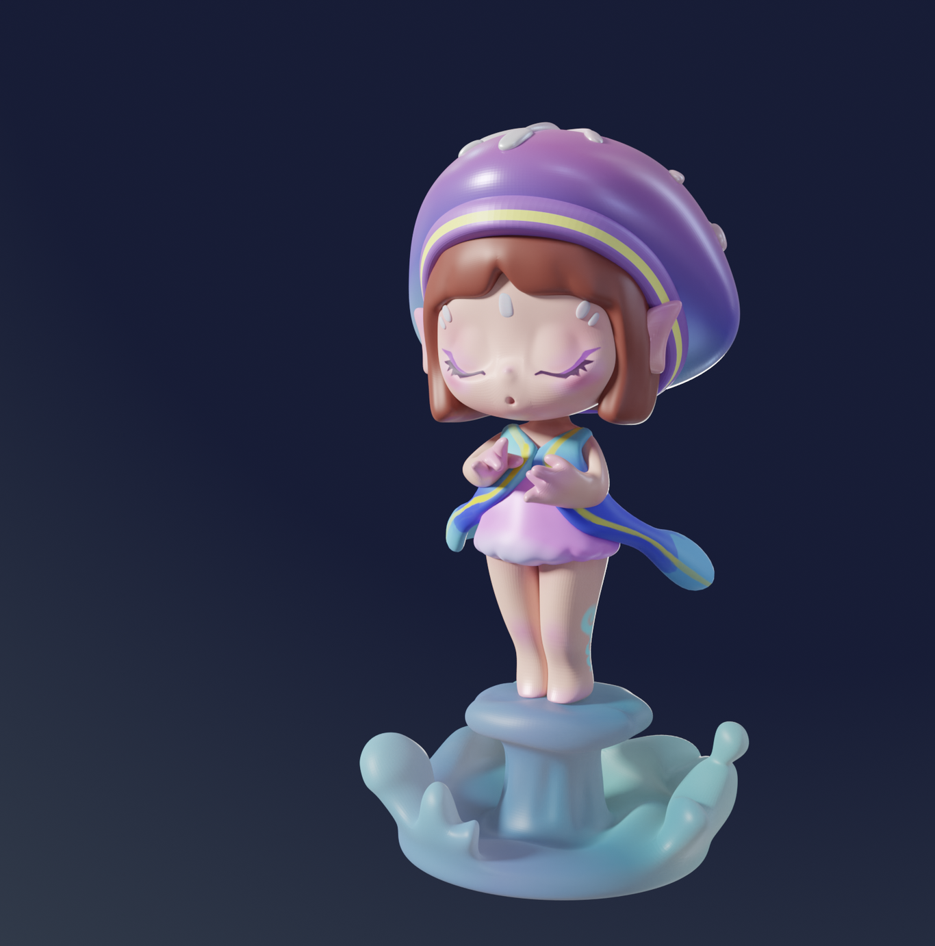 海洋系列许愿之心3D建模图0