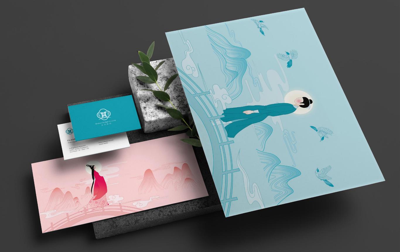 分手鹊桥品牌LOGO+VI+包装+插画IP设计图0