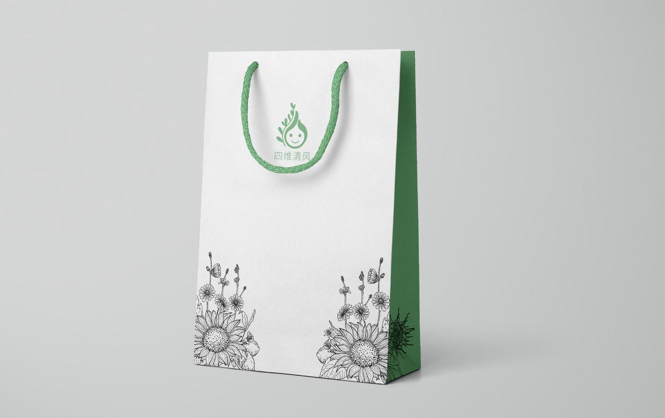 四维清风品牌LOGO+VI+插画+包装设计图11