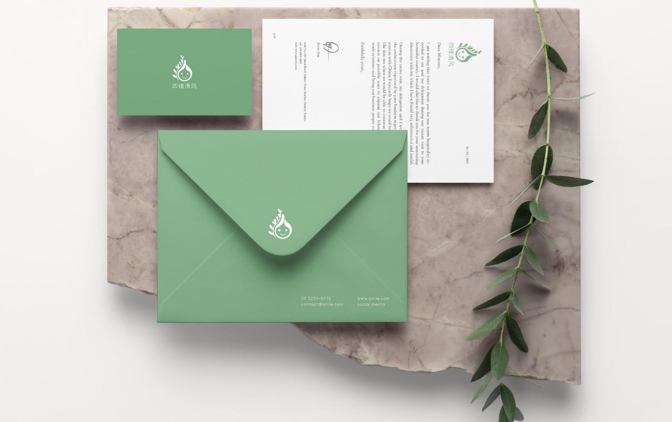 四维清风品牌LOGO+VI+插画+包装设计图0