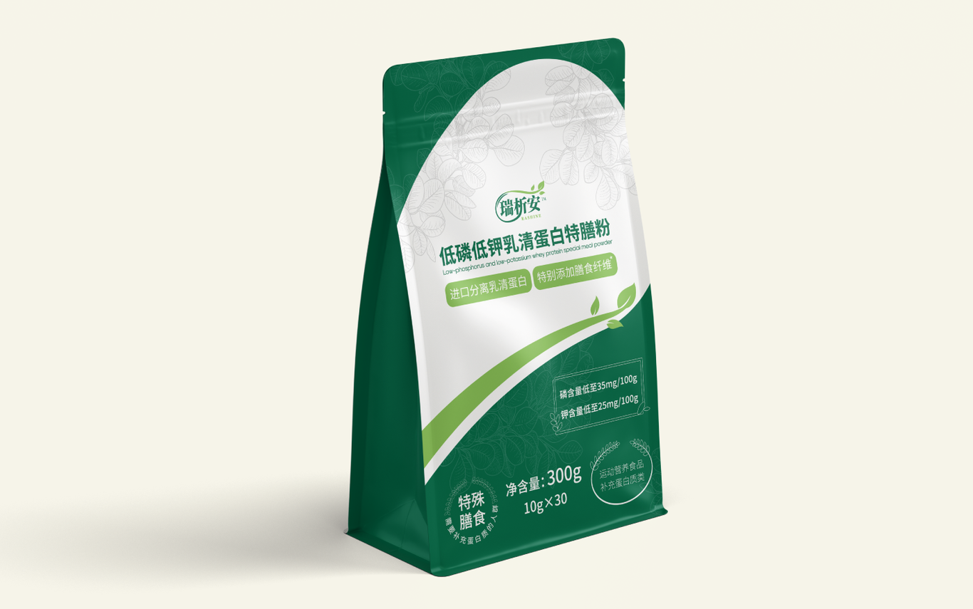瑞析安低磷低钾乳清蛋白特膳粉包装设计图6