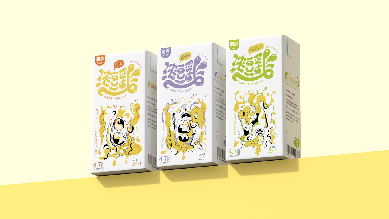 开鑫品牌浓豆乳包装设计图13