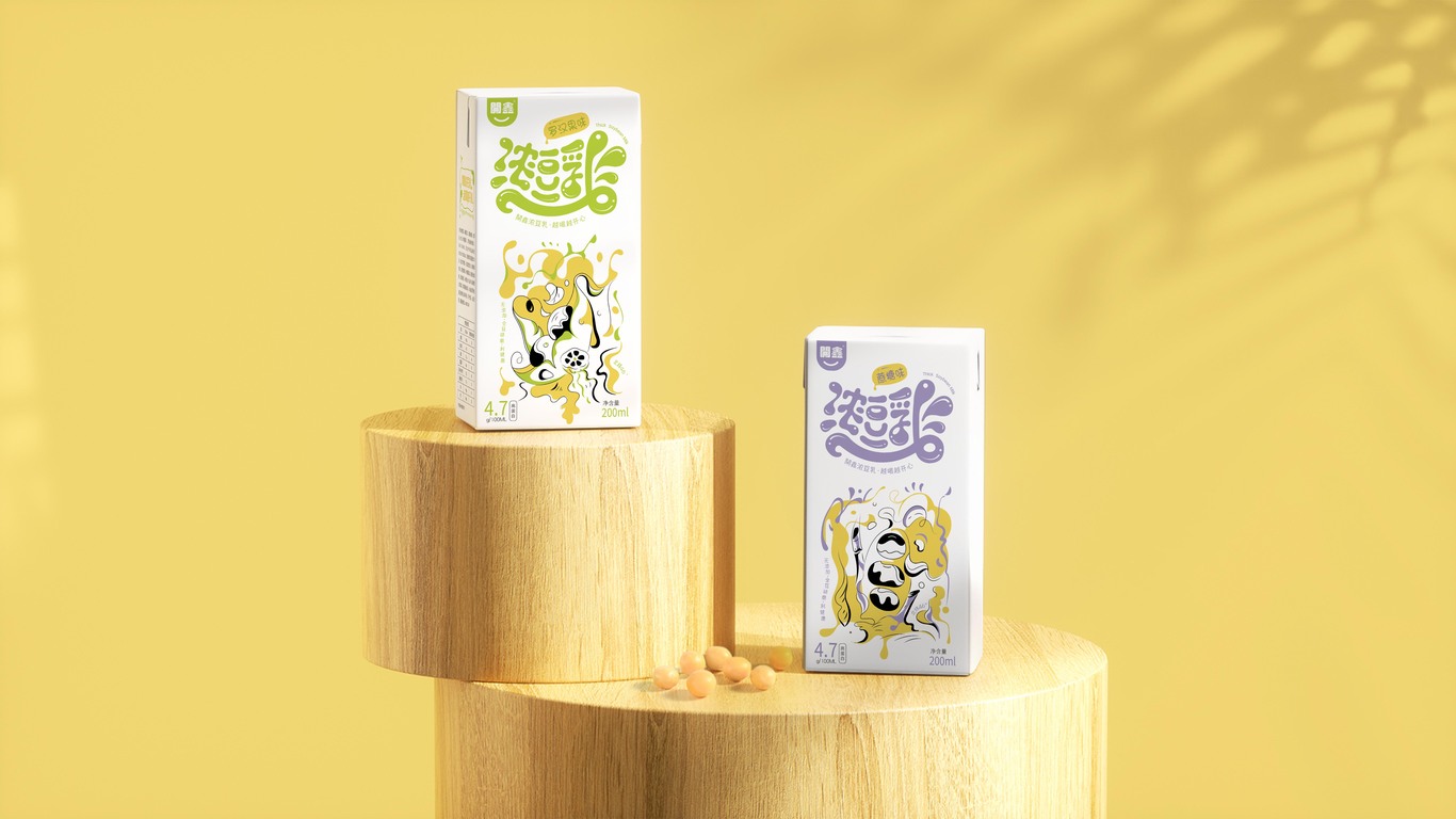开鑫品牌浓豆乳包装设计图11