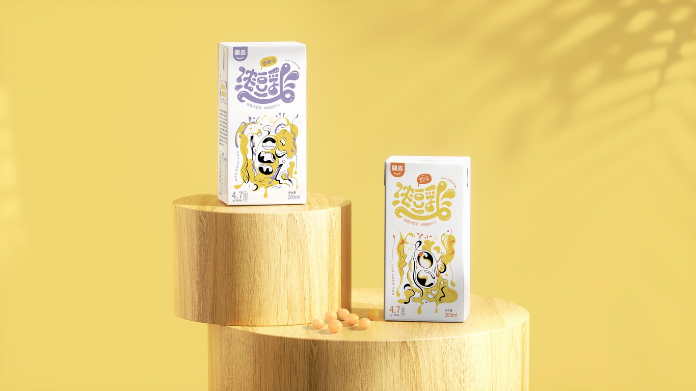 开鑫品牌浓豆乳包装设计图9