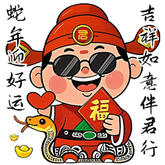 #蛇年财神微信表情包#动态表情包#表情包图29