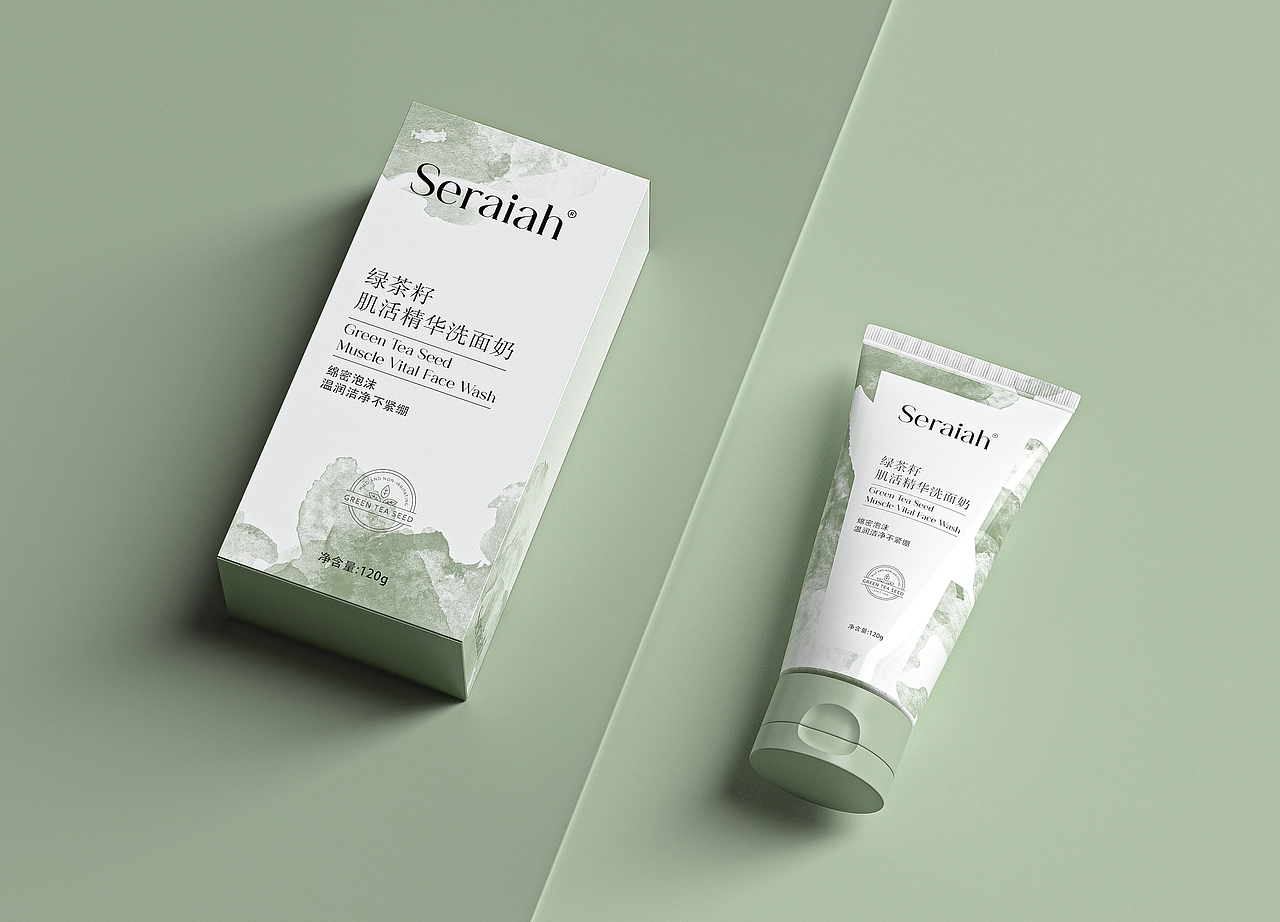 诗莱雅Seraiah绿茶籽洗护套装包装设计图6