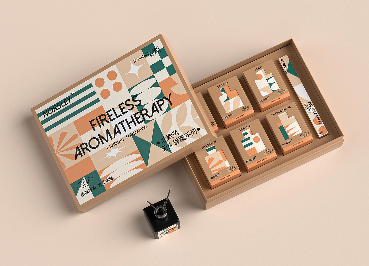 NORSLEY北欧风无火香薰包装设计图8