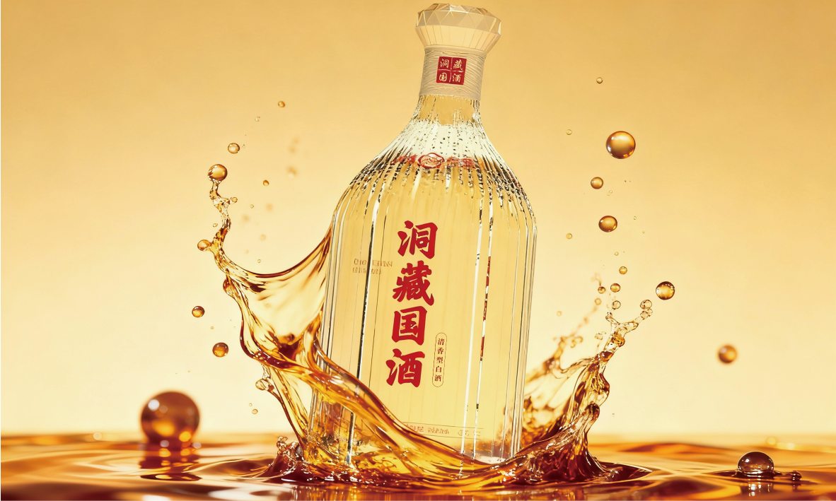 洞藏国酒 玻璃水晶款 酒类包装设计图2