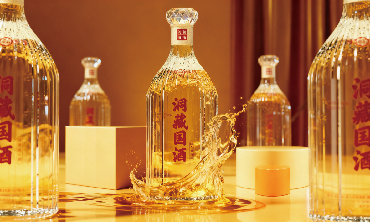 洞藏国酒 玻璃水晶款 酒类包装设计图1