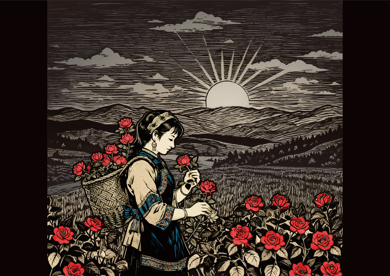 云南高原玫瑰花酒产品包装设计图2