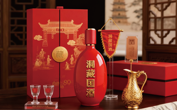 洞藏国酒 喜庆酒类包装设计