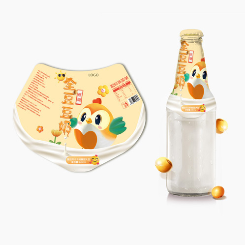啾啾鸟瓶装豆奶包装图3