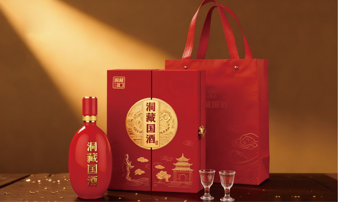 洞藏国酒 喜庆酒类包装设计图3