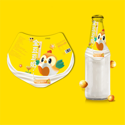 啾啾鸟瓶装豆奶包装图2