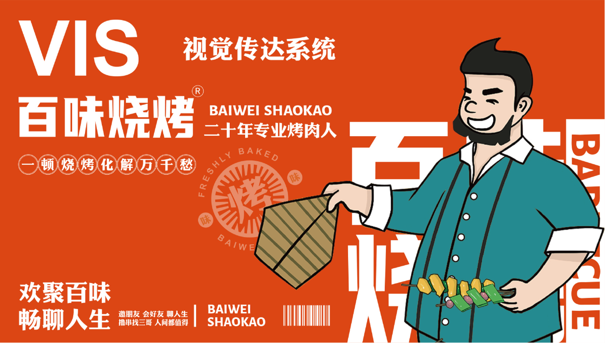百味烧烤  餐饮品牌VI设计图1
