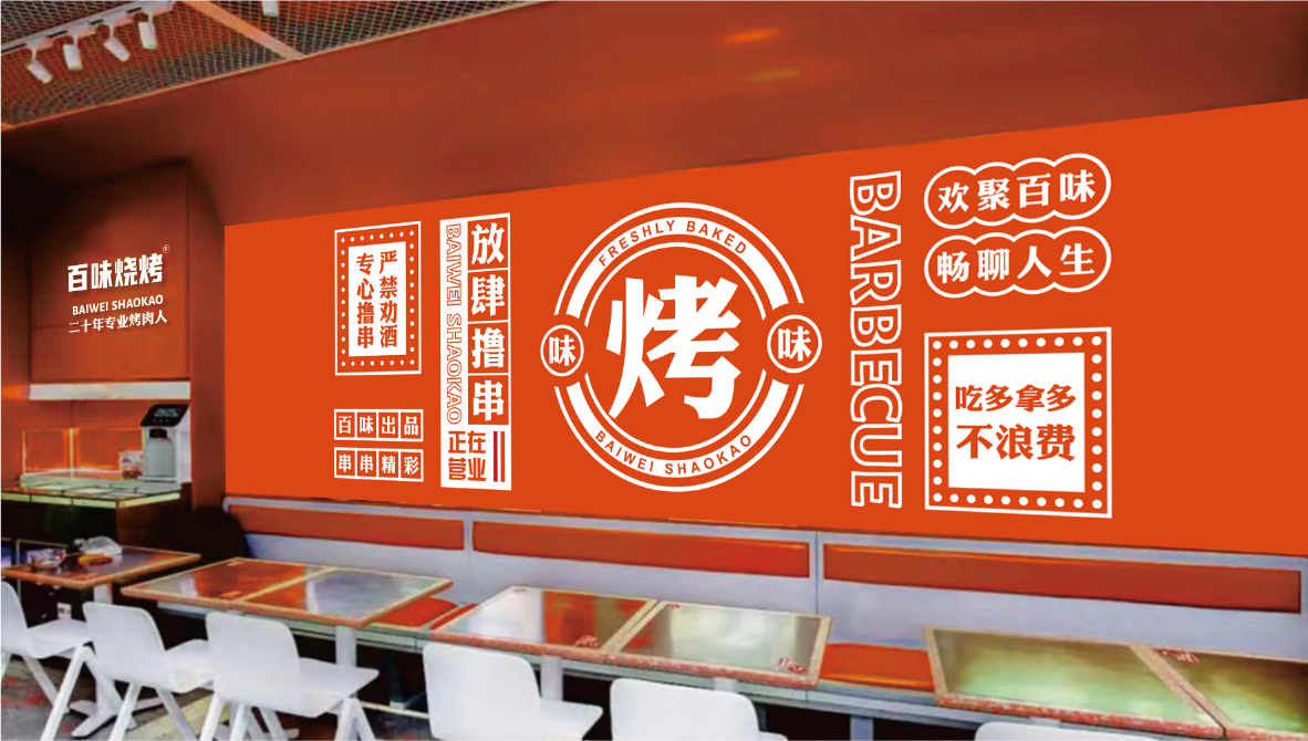 百味烧烤  餐饮品牌VI设计图16