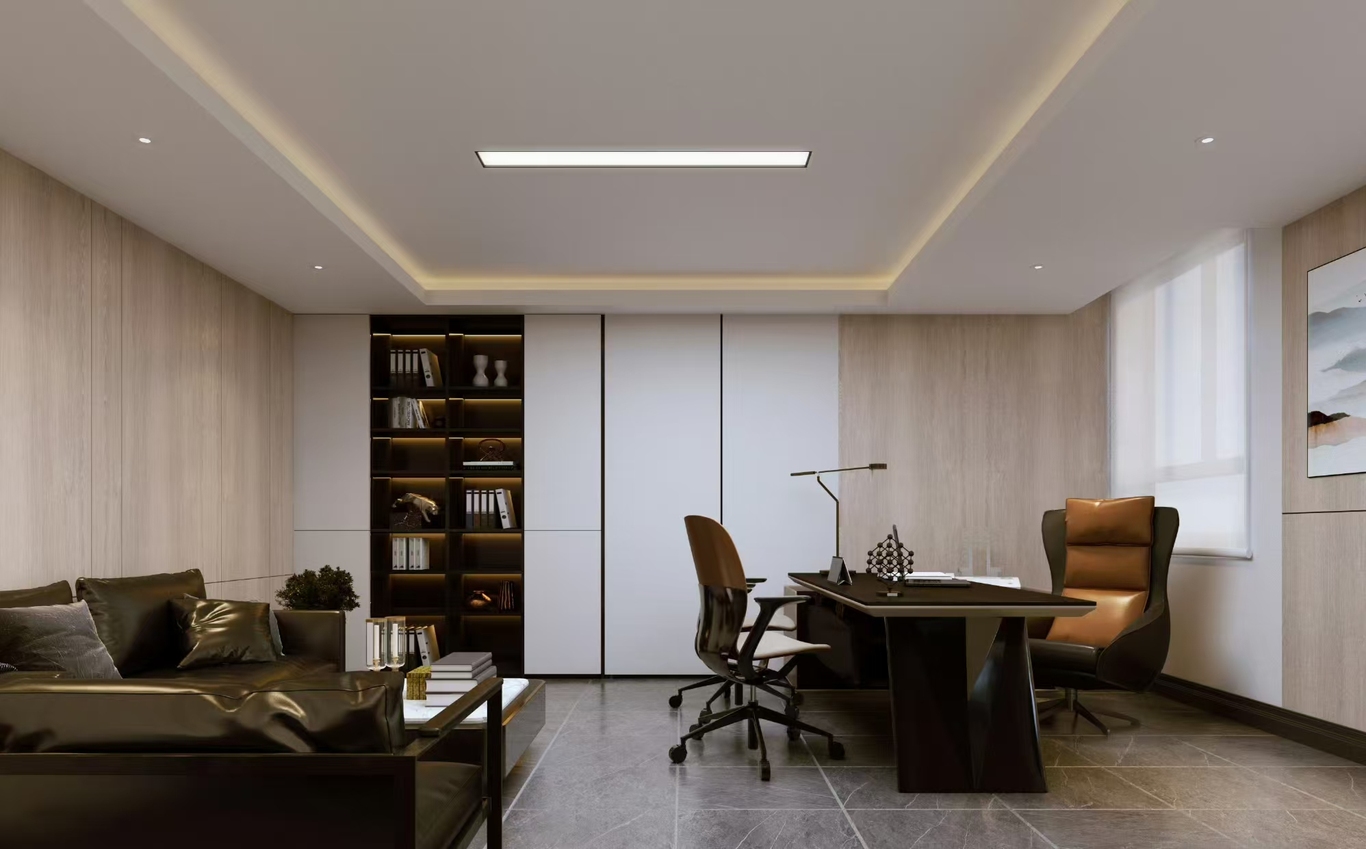 办公室室内设计效果图图1